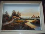 Tableau en plume et peinture - Miniature